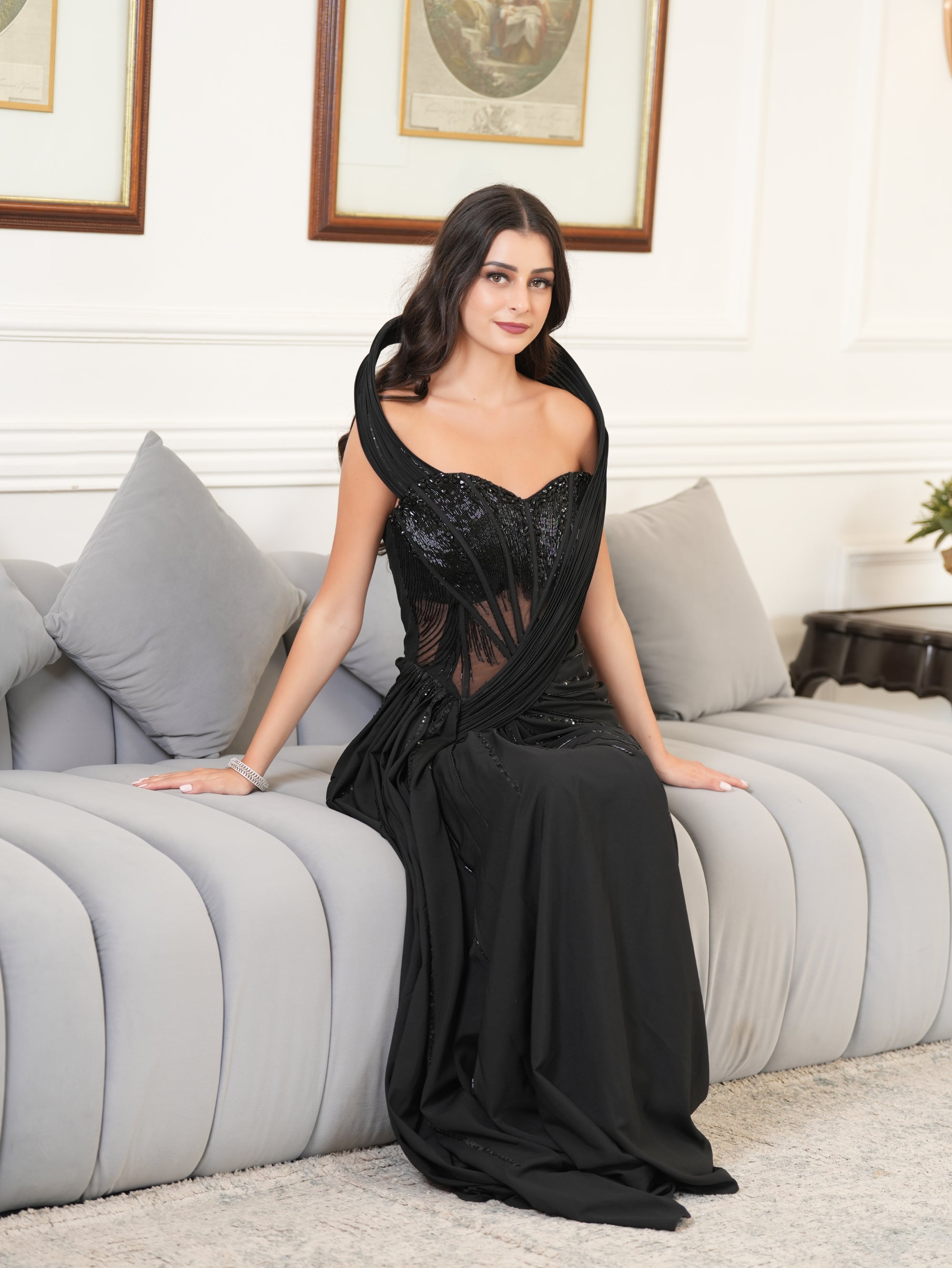 NOIR ELAN GOWN