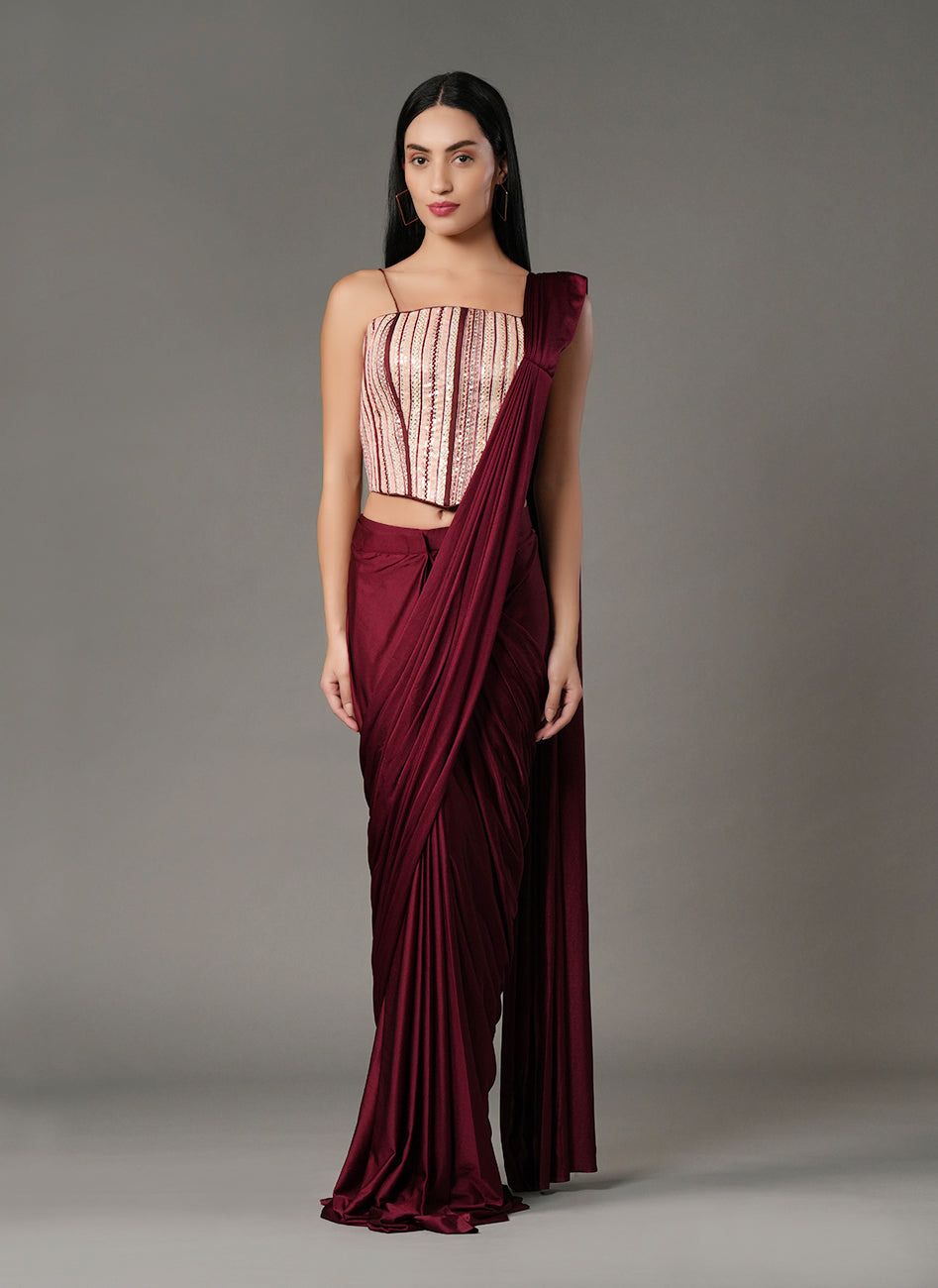 Ruby Blush Saree