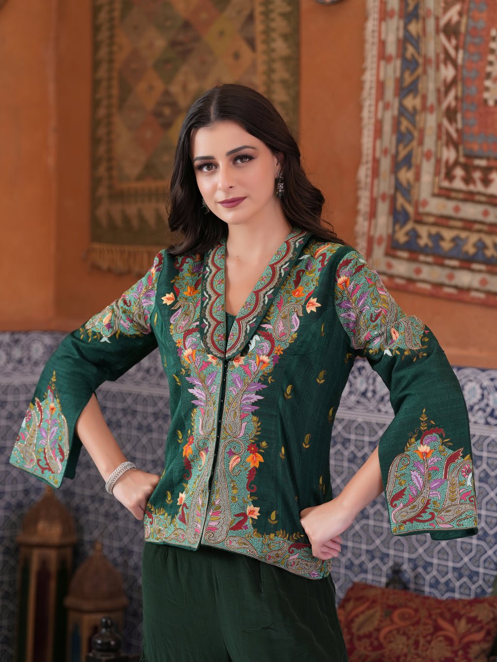 The Firdaus Short-Jacket Set