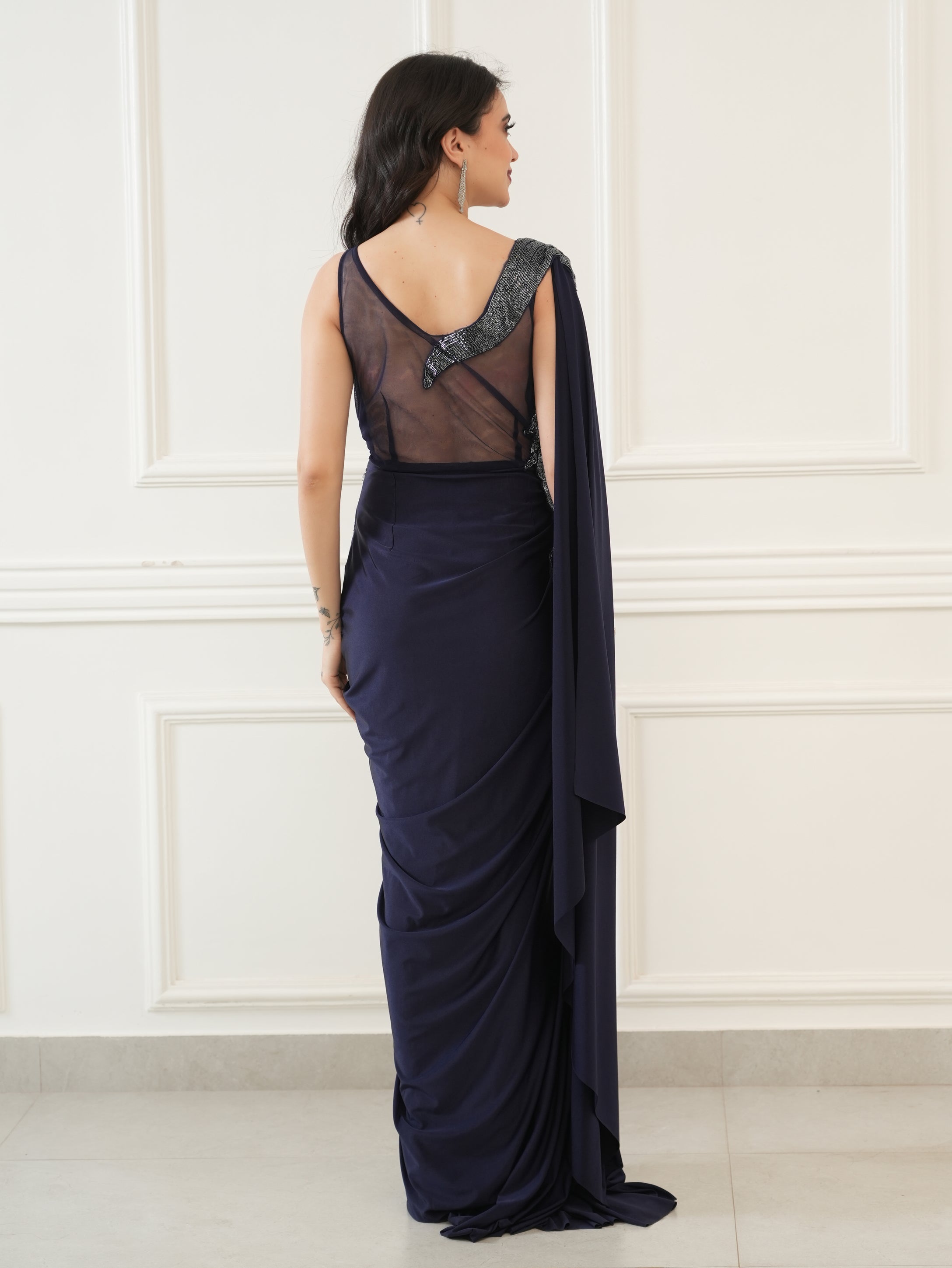 Midnight Cascade Gown