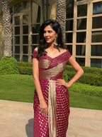 MULBERRY WINE FUSION GOWN