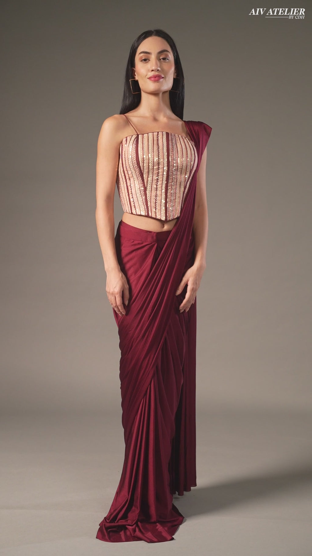 Ruby Blush Saree